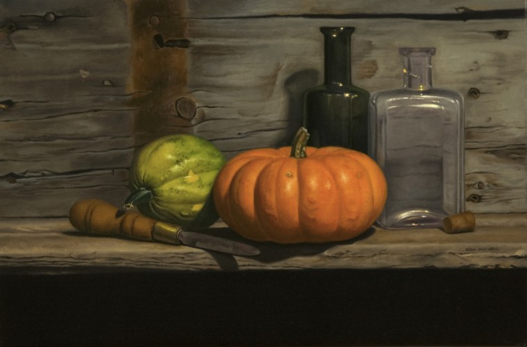 Натюрморт с тыквой и кувшином