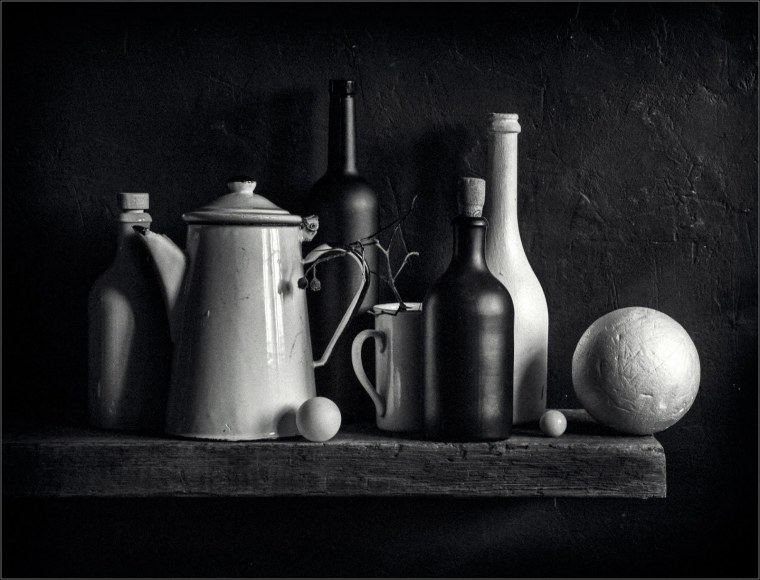 Натюрморт черно белый