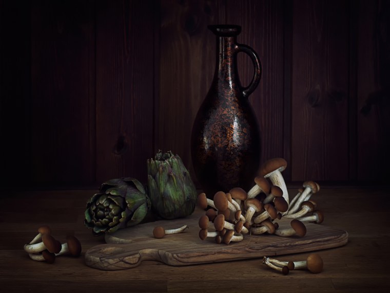 Роджер Фентон натюрморт с графином и фруктами