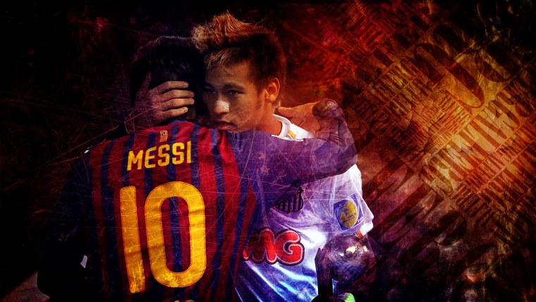 Neymar Jr and Lionel Messi