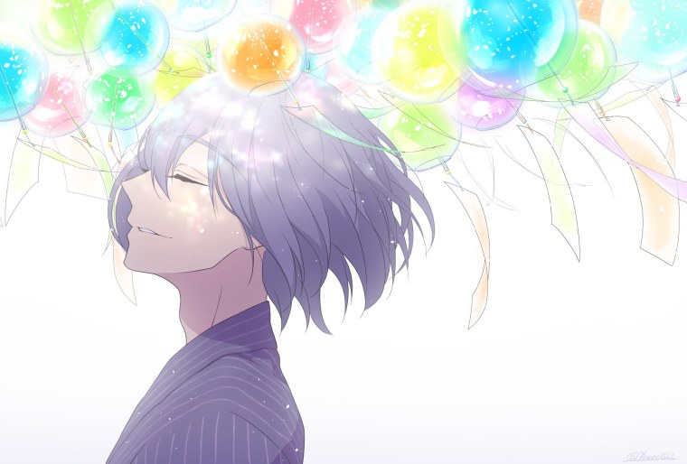 Аниме парень улыбается