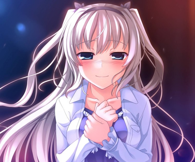 Аниме девушка смущается