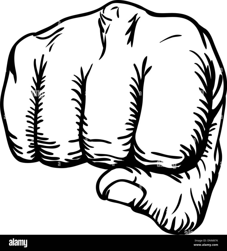 Кулак черно белый