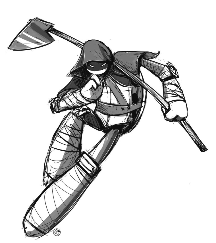 Раскраска Донателло из черепашек ниндзя