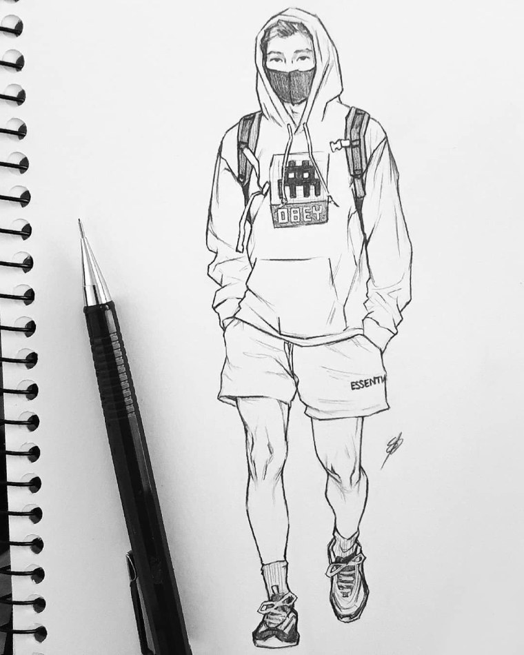 Скетчи БТС В полный рост