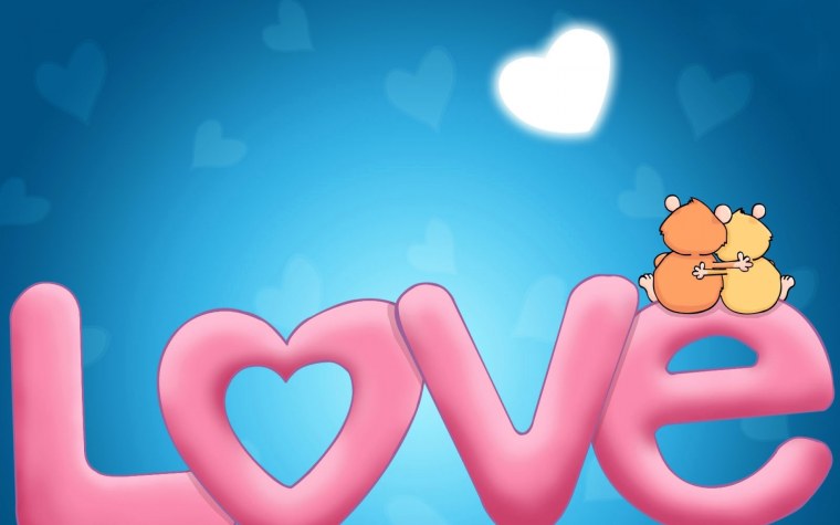 Фото с надписью i Love you