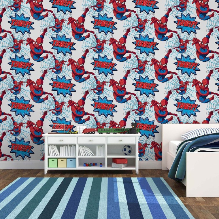 Детская комната с обоями человек паук