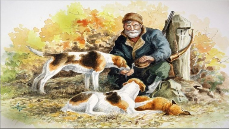 Б Житков охотник и собаки