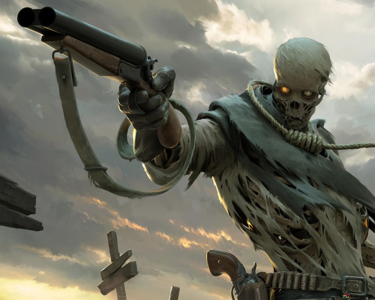 Воин с черепом на голове