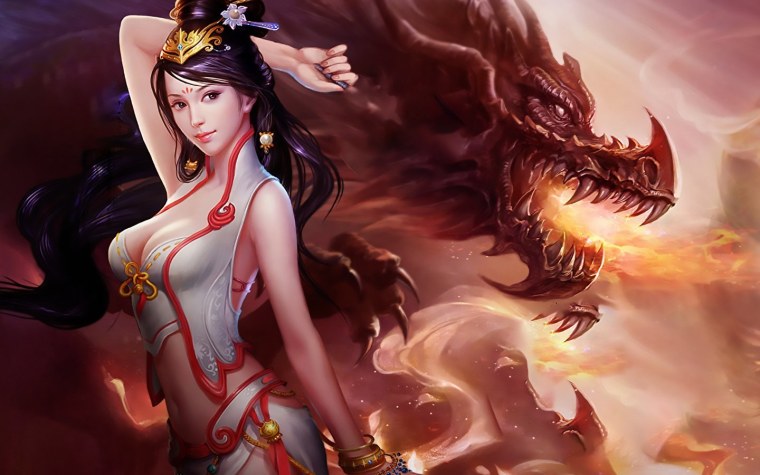 Девушка и дракон фэнтези