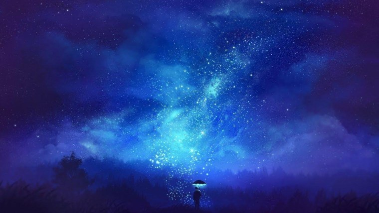 Ночное небо рисунок