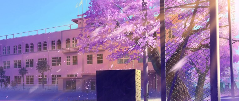 Улица около школы аниме