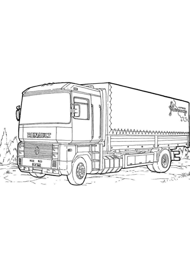 КАМАЗ Вольво раскраска