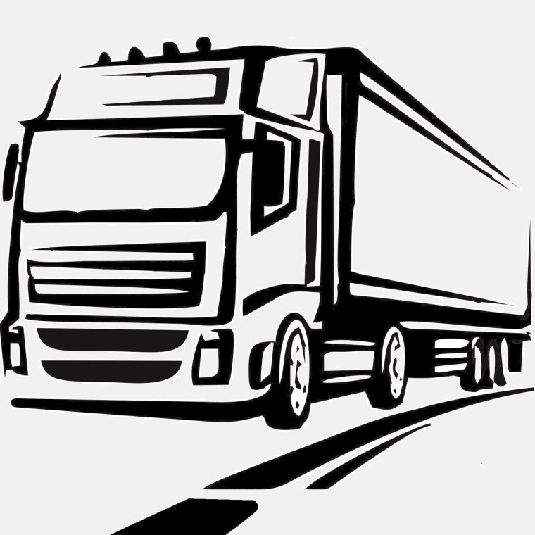 Грузовик силуэт