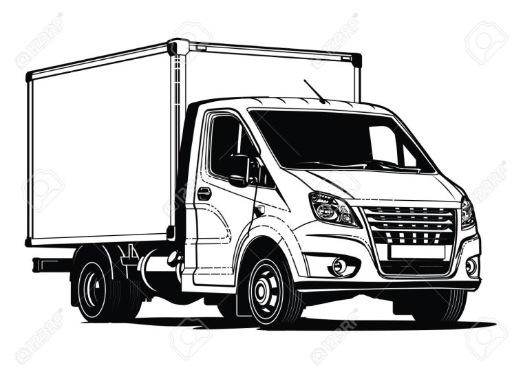 Газель промтоварный фургон вектор