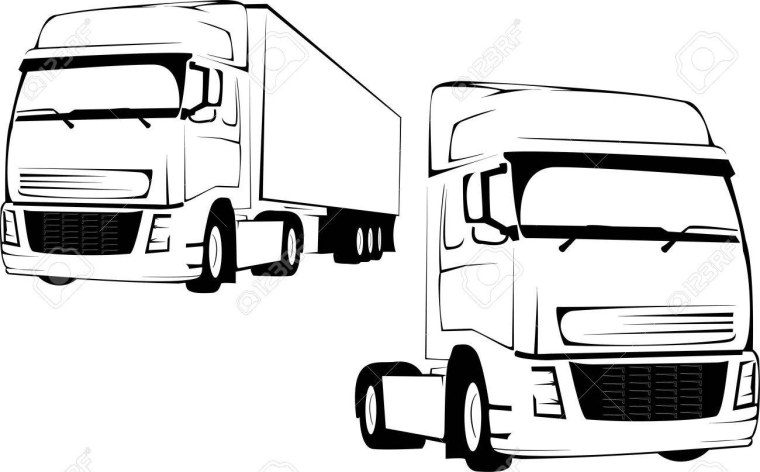 Грузовик Вольво вектор