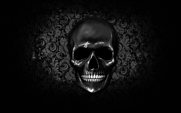 Череп на темном фоне