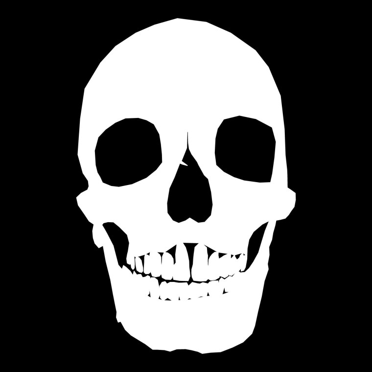 Череп на черном фоне