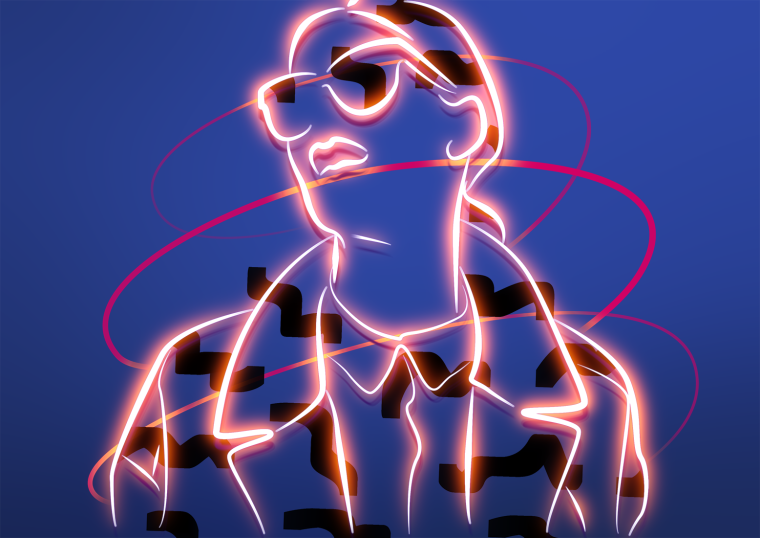 Неоновые фигурки на стену