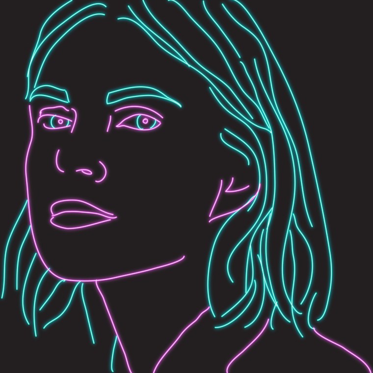 Неон лицо