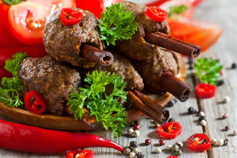 Шашлык с зеленью