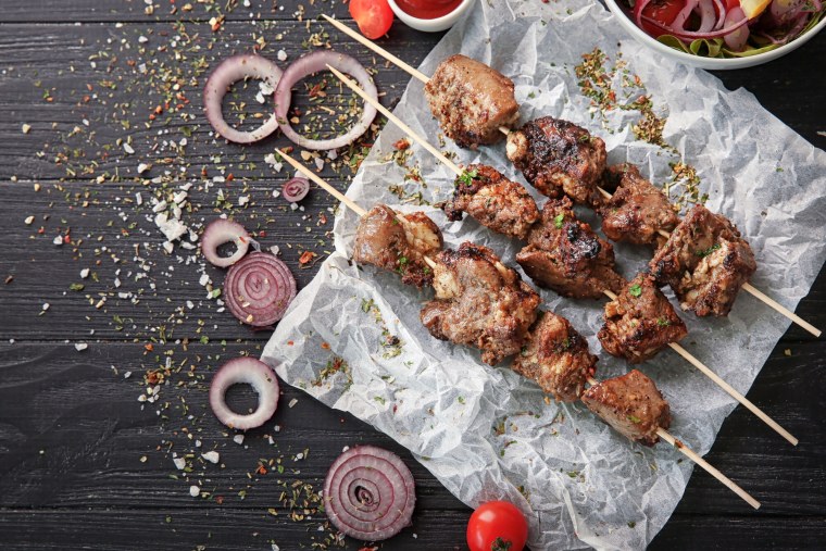 Шашлык вид сверху