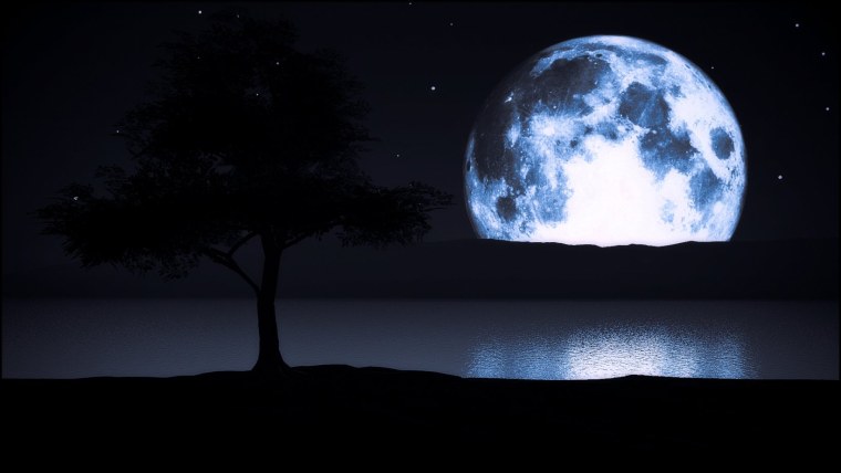 Ночной фон с луной