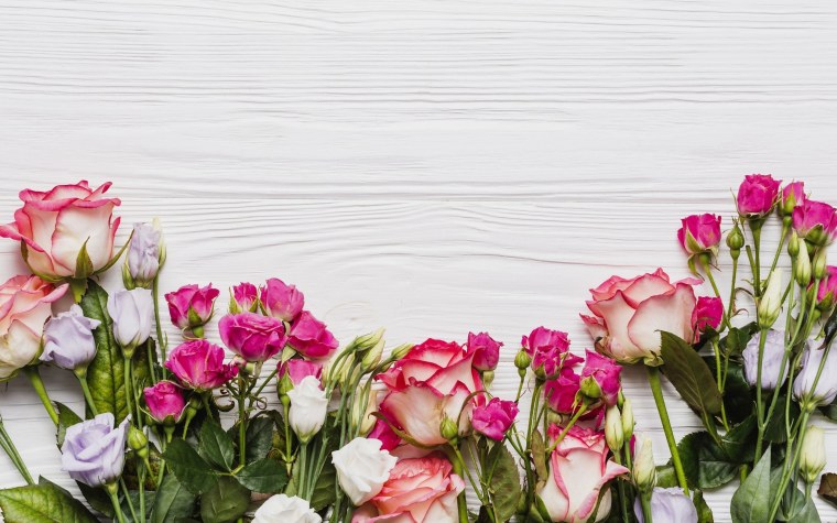 Цветы на Светлом фоне