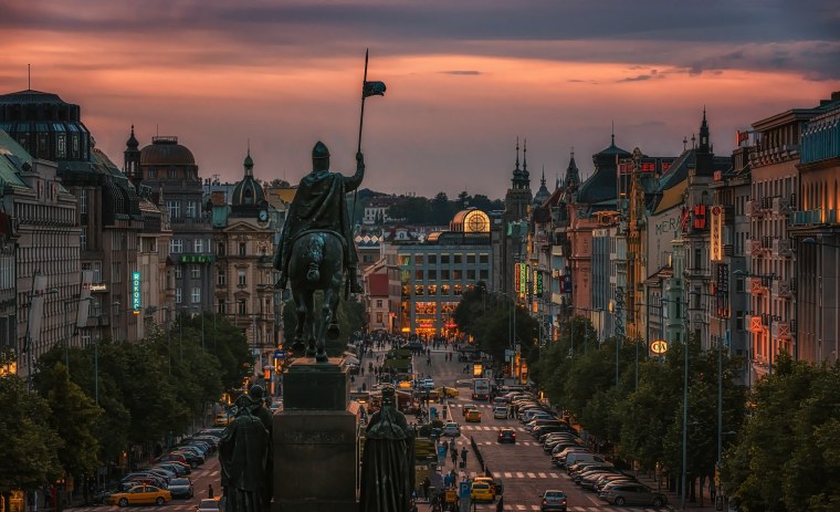 Карлов мост Прага Сумерки