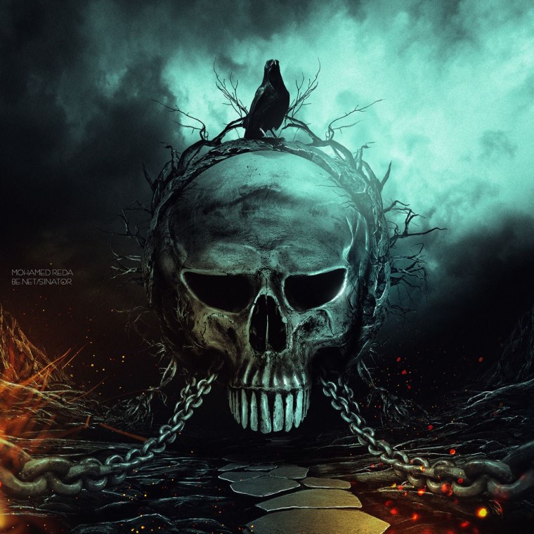 Черный череп