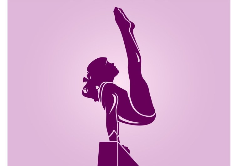 Силуэт спортивной гимнастки