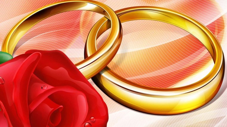 Лавандовая свадьба кольца