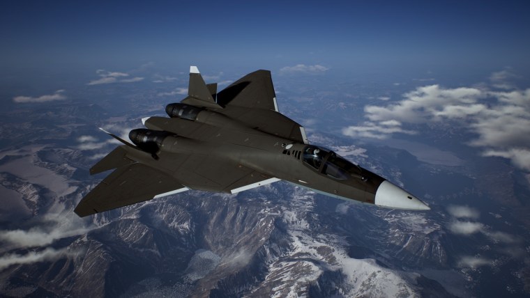 Су 57 в черном камуфляже