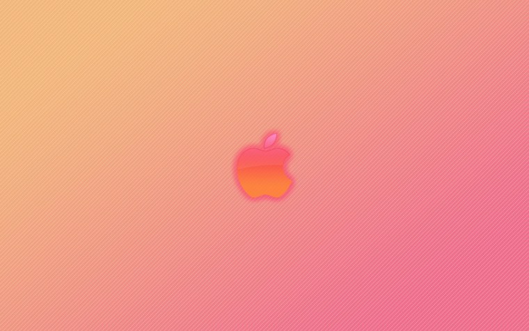 Эпл на розовом фоне