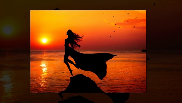 Красивый женский силуэт