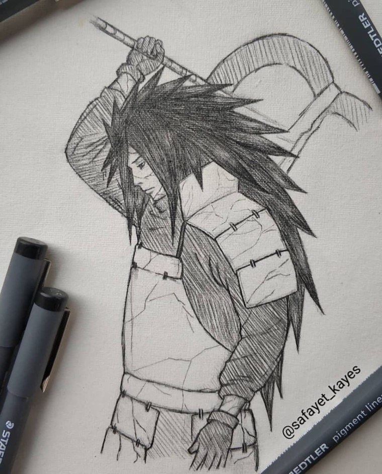 Мадара Учиха для срисовки