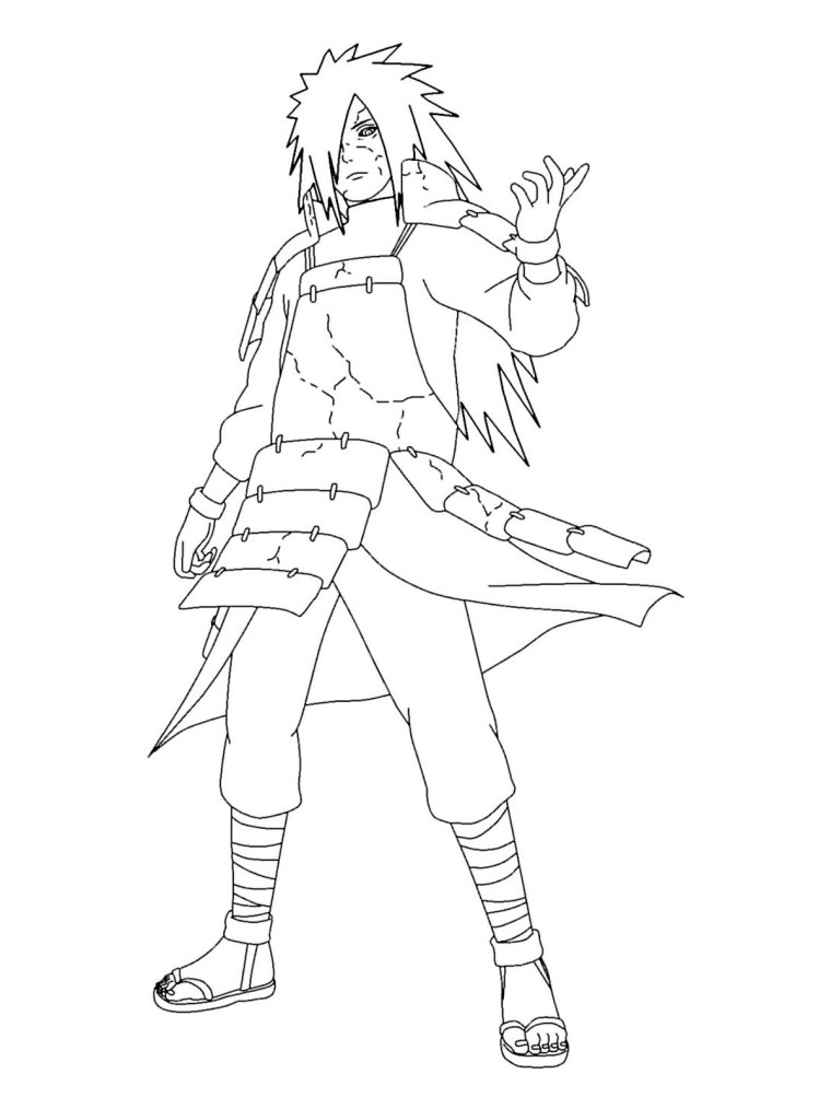 Раскраски Наруто Акацуки Мадара