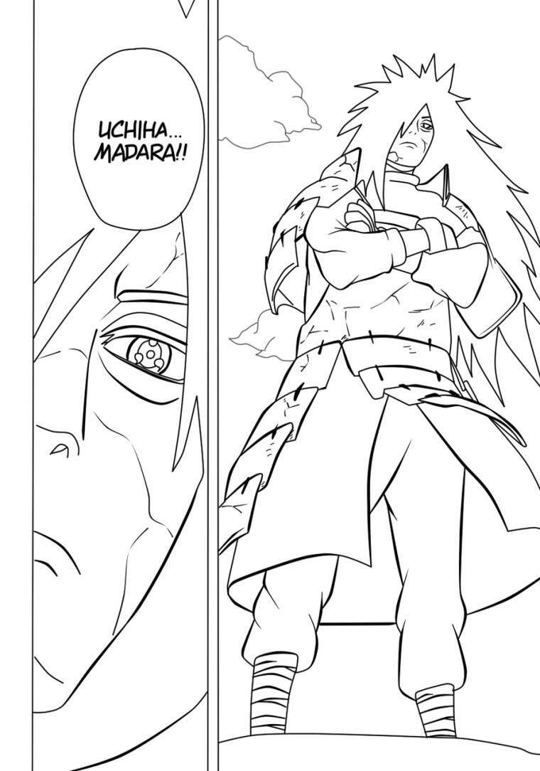 Рисунок Мадары карандашом для срисовки