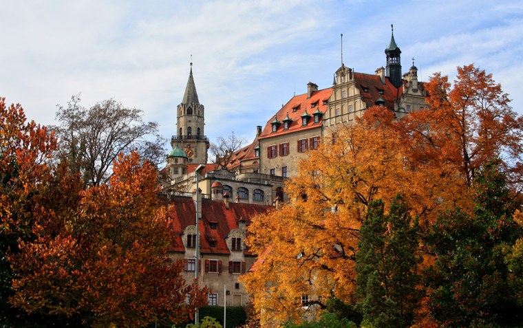 Sigmaringen, Germany. Замок Зигмаринген Германия осень
