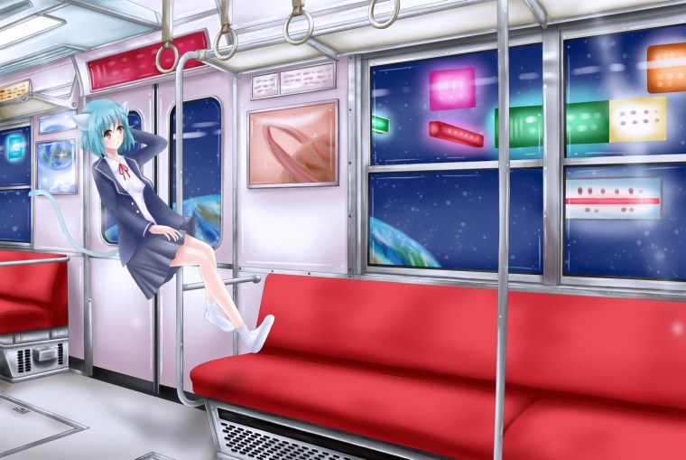 Вагон метро аниме