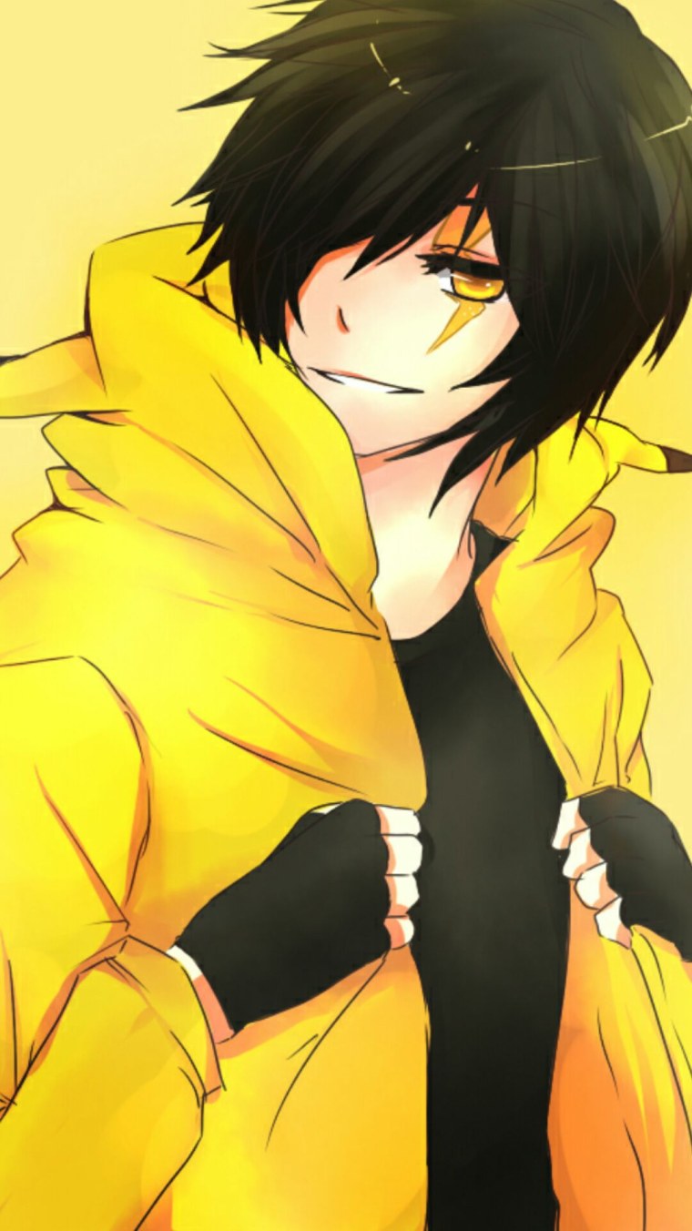 Аниме парень в желтом