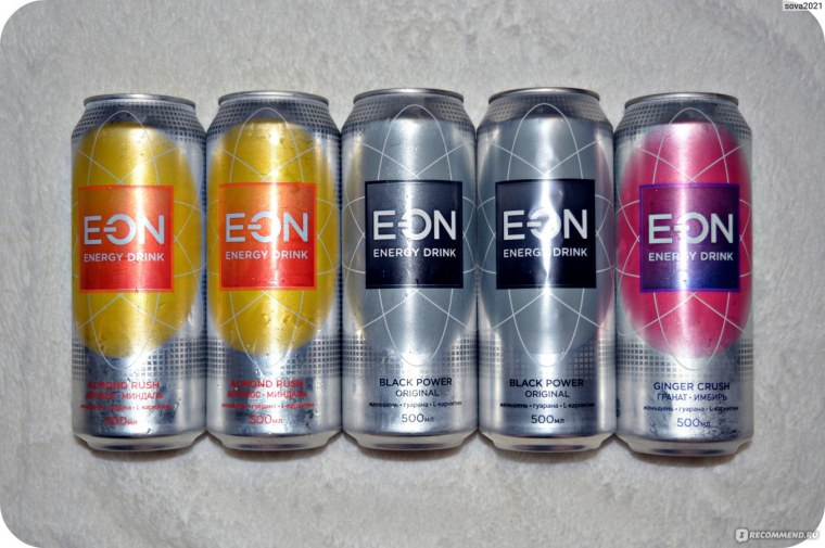 Энергетик ЕОН вкусы