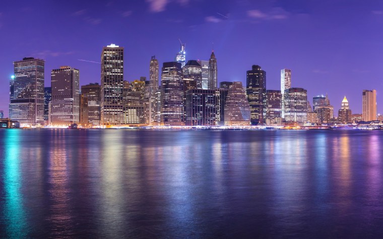 Нью Йорк панорама ночь