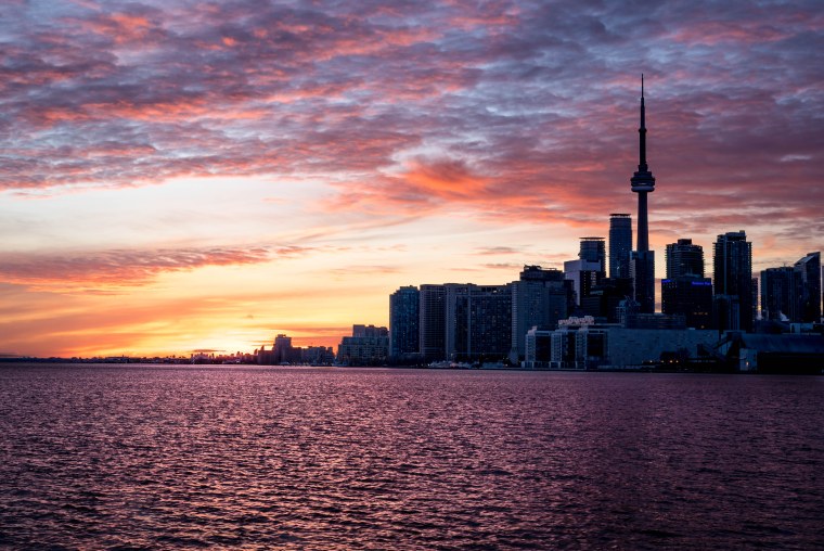 Закат в городе