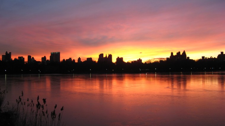 Закат в городе