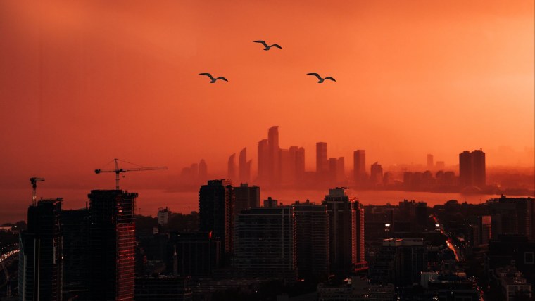 Рассвет в городе