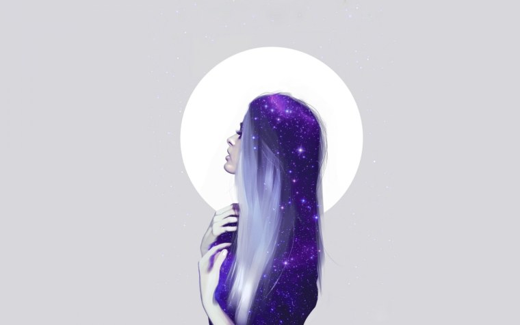 Девушка космос арт