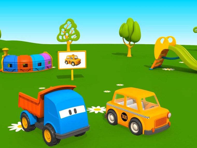 Грузовичок Лева герои мультфильма