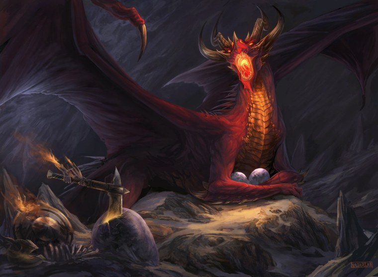 Огромный дракон фэнтези