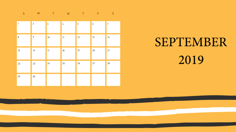 Календарные обои сентябрь